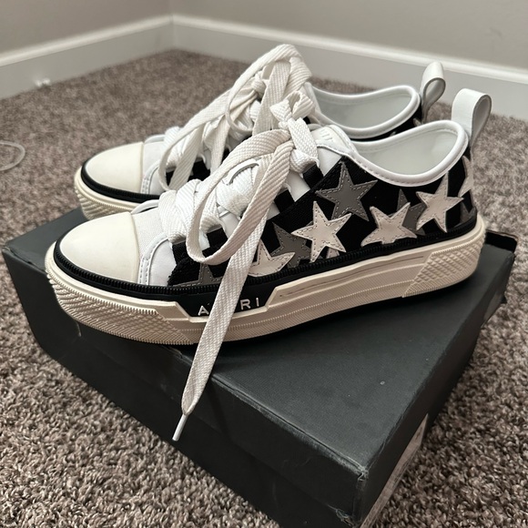Amiri Black and White Star Sneakers
